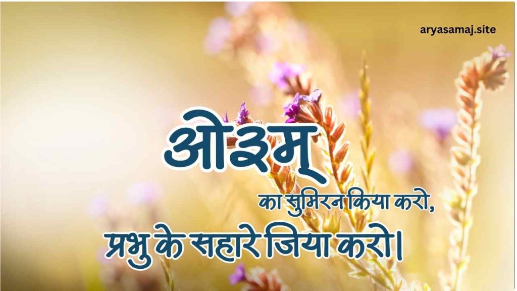 ओ३म् का सुमिरन किया करो, प्रभु के सहारे जिया करो।