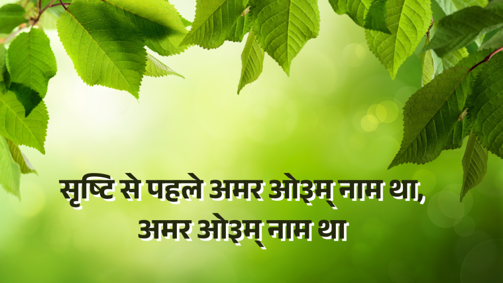 सृष्टि से पहले अमर ओ३म् नाम था, अमर ओ३म् नाम था