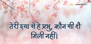 तेरी दया से हे प्रभु, कौन सी शै मिली नहीं।