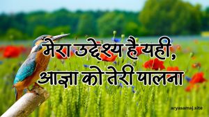 मेरा उद्देश्य है यही, आज्ञा को तेरी पालना