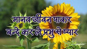 मानव जीवन पाकर बन्दे कर ले प्रभु से प्यार