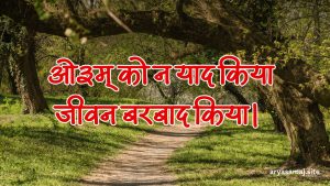 ओ३म् को न याद किया जीवन बरबाद किया।