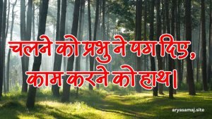 चलने को प्रभु ने पग दिए, काम करने को हाथ। चलने को प्रभु ने पग दिए, काम करने को हाथ।