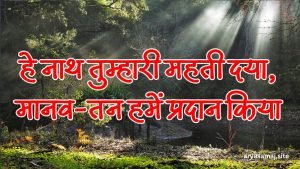 हे नाथ तुम्हारी महती दया, मानव-तन हमें प्रदान किया