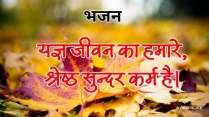 यज्ञ जीवन का हमारे, श्रेष्ठ सुन्दर कर्म है।