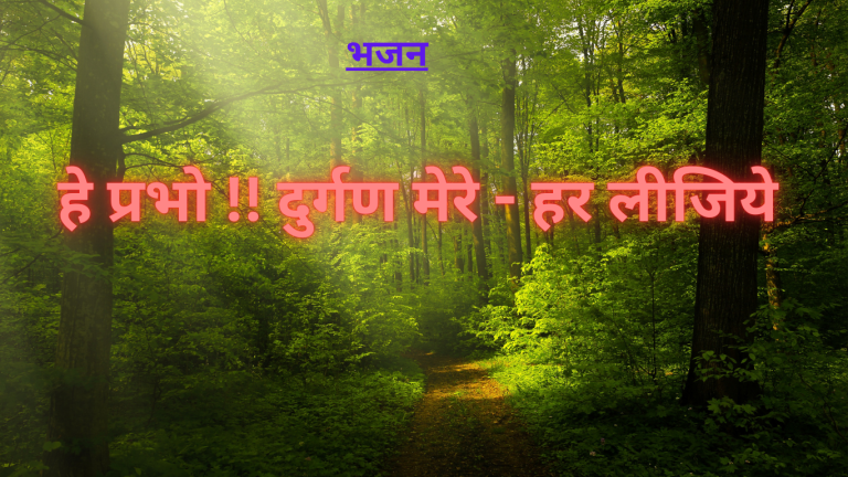हे प्रभो !! दुर्गण मेरे – हर लीजिये