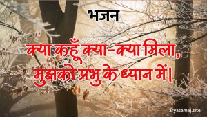 क्या कहूँ क्या-क्या मिला, मुझको प्रभु के ध्यान में।