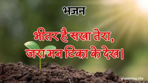 भीतर है सखा तेरा, जरा मन टिका के देख।