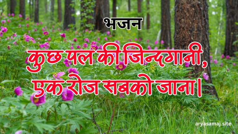 कुछ पल की जिन्दगानी, एक रोज सबको जाना।