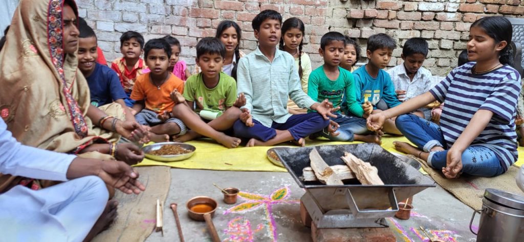 arya Veer dal baliya dwara sanskarshala ka shubharambh 2025