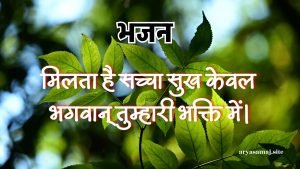 मिलता है सच्चा सुख केवल भगवान् तुम्हारी भक्ति में।