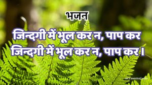 जिन्दगी में भूल कर न पाप कर