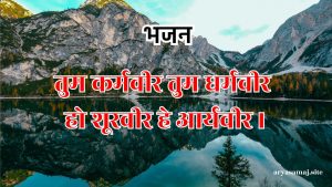 तुम कर्मवीर तुम धर्मवीर हो शूरवीर हे आर्यवीर ।