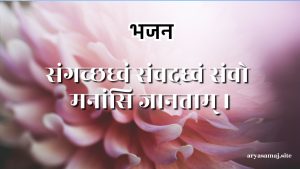 संगच्छध्वं संवदध्वं संवो मनांसि जानताम् ।