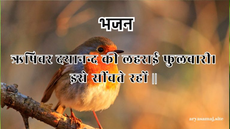 ऋषिवर दयानन्द की लहराई फुलवारी।