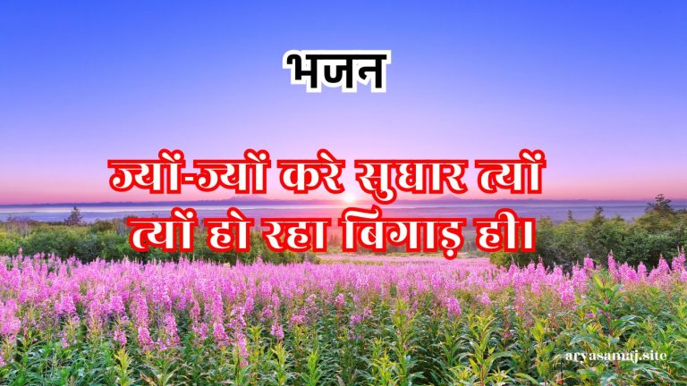 ज्यों-ज्यों करे सुधार त्यों त्यों हो रहा बिगाड़ ही।