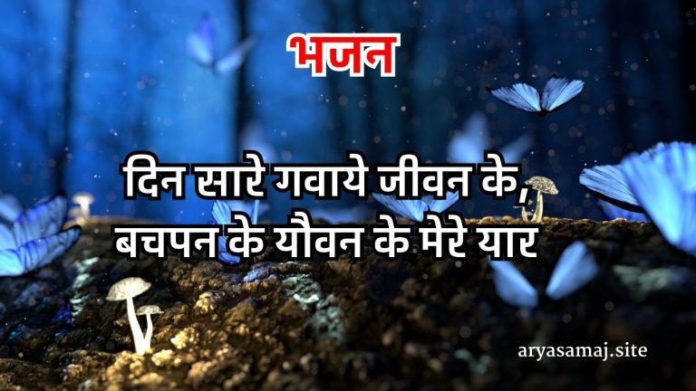 दिन सारे गवाये जीवन के