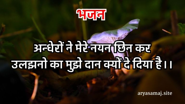 अन्धेरों ने मेरे नयन छिन कर