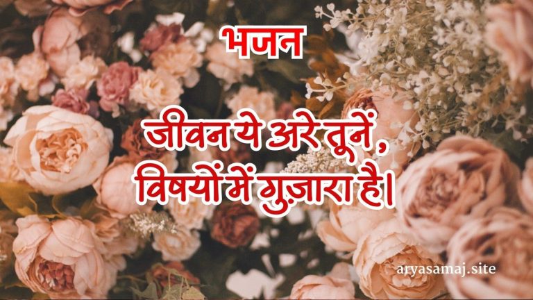 जीवन ये अरे तूनें,विषयों में गुज़ारा है।