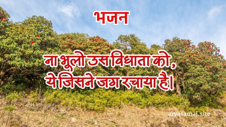 ना भूलो उस विधाता को