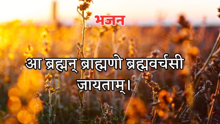 आ ब्रह्मन् ब्राह्मणो ब्रह्मवर्चसी जायताम्।