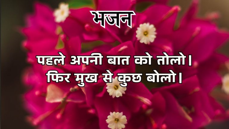 पहले अपनी बात को तोलो।