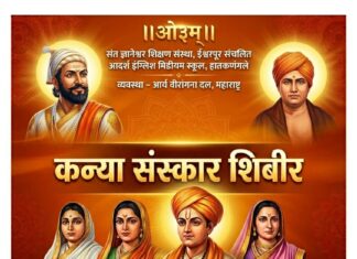 कन्या संस्कार शिविर आदर्श इंग्लिश मिडीयम स्कूल : हातकणंगले कोल्हापूर Kanya Sanskar Shibir Adarsh English Medium School : Hatkanangale, Kolhapur