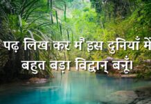 पढ़ लिख कर मैं इस दुनियाँ में