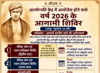 आत्मोन्नति केंद्र में आयोजित होने वाले वर्ष 2026 के आगामी शिविर : जींद हरियाणा atmonati kendra mein aayojit hone wale varsh 2026 ke agami shivir : jind hariyana