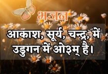 आकाश, सूर्य, चन्द्र, में उडुगन में ओ३म् है।