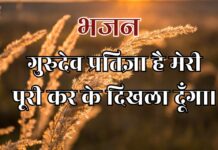 गुरुदेव प्रतिज्ञा है मेरी