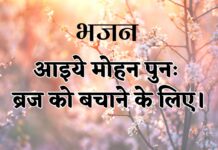 आइये मोहन पुनः ब्रज को बचाने के लिए।