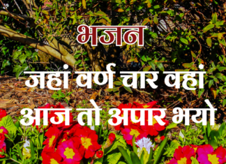 जहां वर्ण चार वहां आज तो अपार भयो