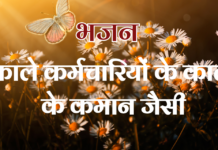 काले कर्मचारियों के काल के कमान जैसी