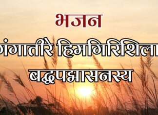 गंगातीरे हिमगिरिशिला-बद्धपद्मासनस्य