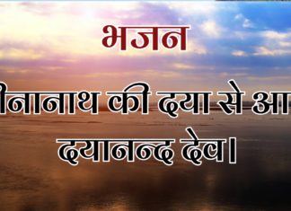 दीनानाथ की दया से आए दयानन्द देव।